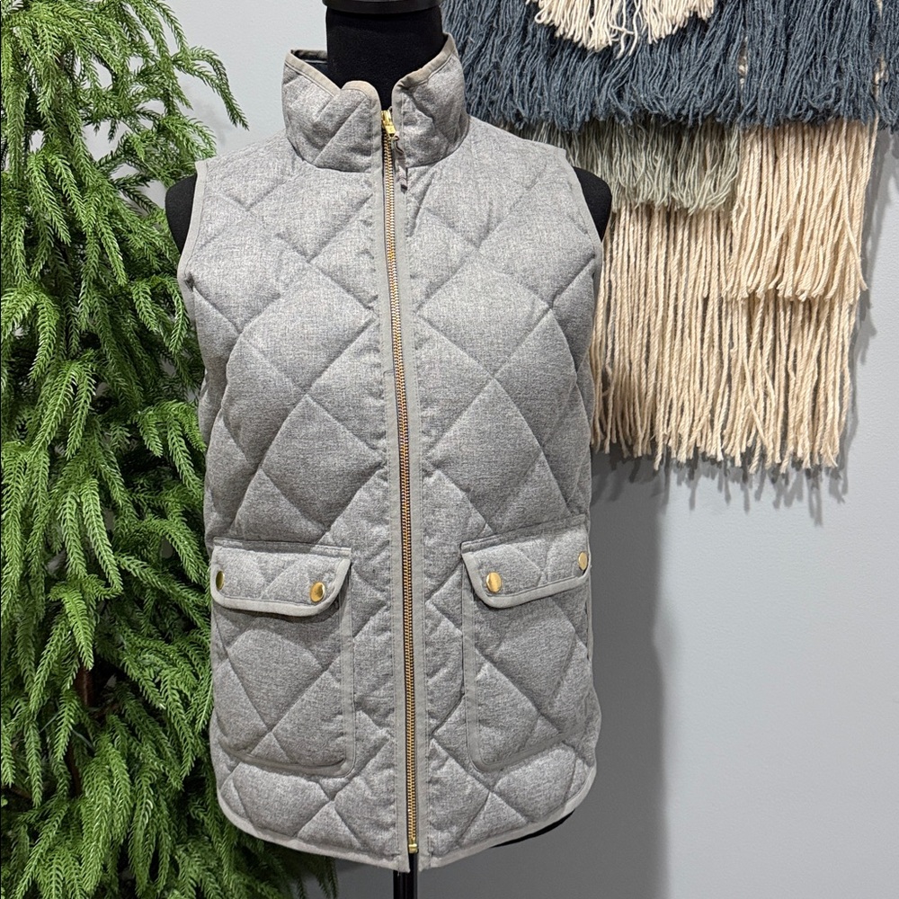 J.Crew XS Gray Quilted Women's Down Vest